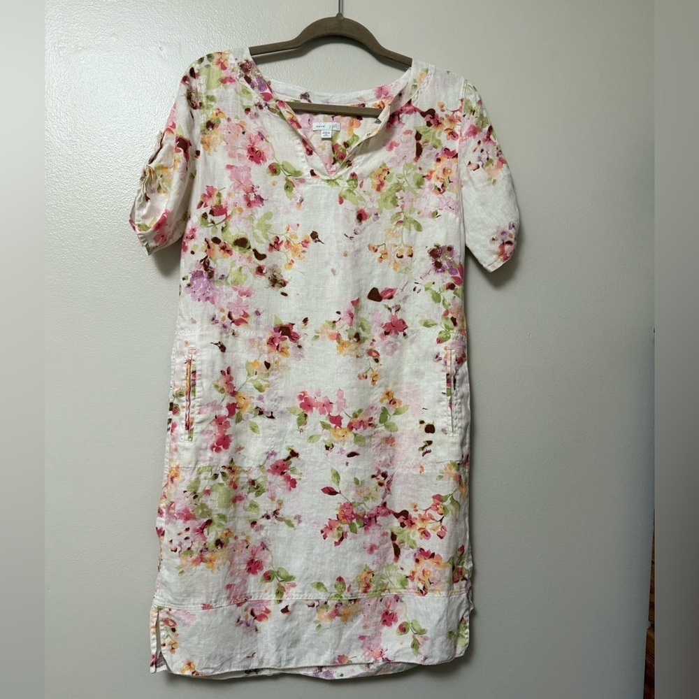 JJill Love Linen Multicolor Floral linen dress - Picture 2 of 11